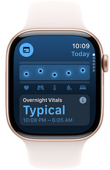 Un Apple Watch con la nueva app Constantes Vitales.