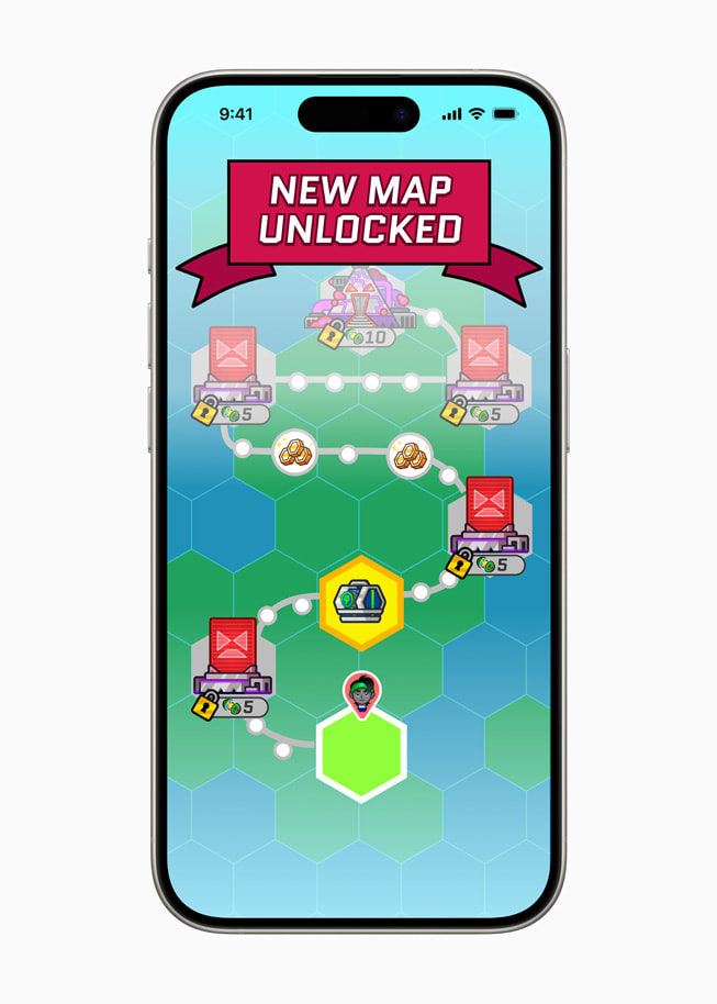 Et kart vises i Run Legends på iPhone 15 Pro.