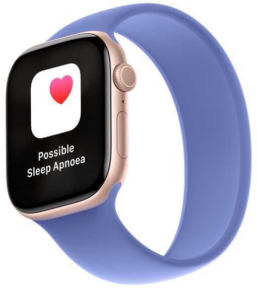 The possible sleep apnea notification showing up on an Apple Watch Series 10.