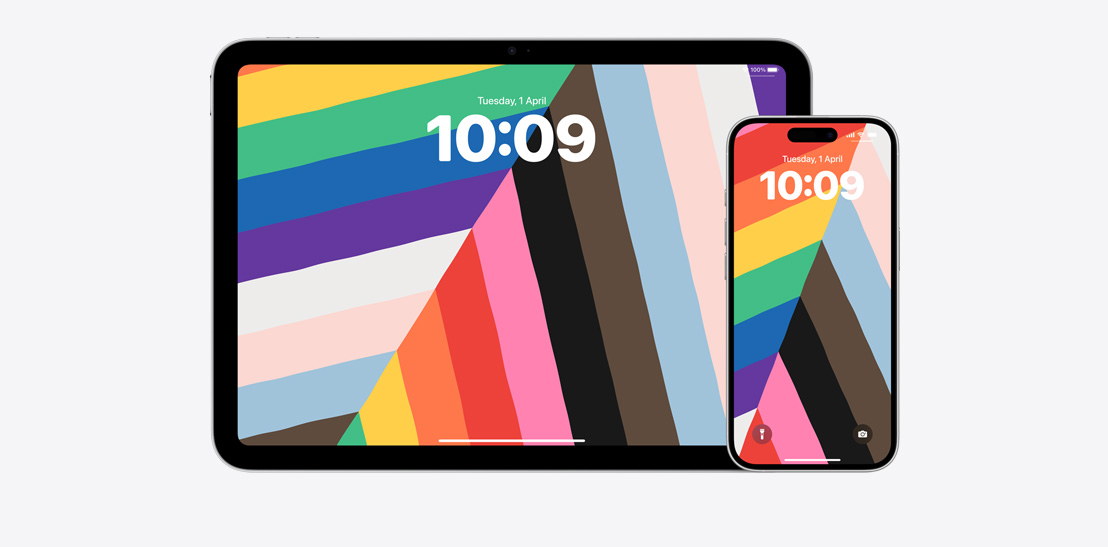 Pride wallpaper, horizontal and vertical stripes connect in a centre diagonal line, solid rainbow hues and other colours, slightly uneven edges