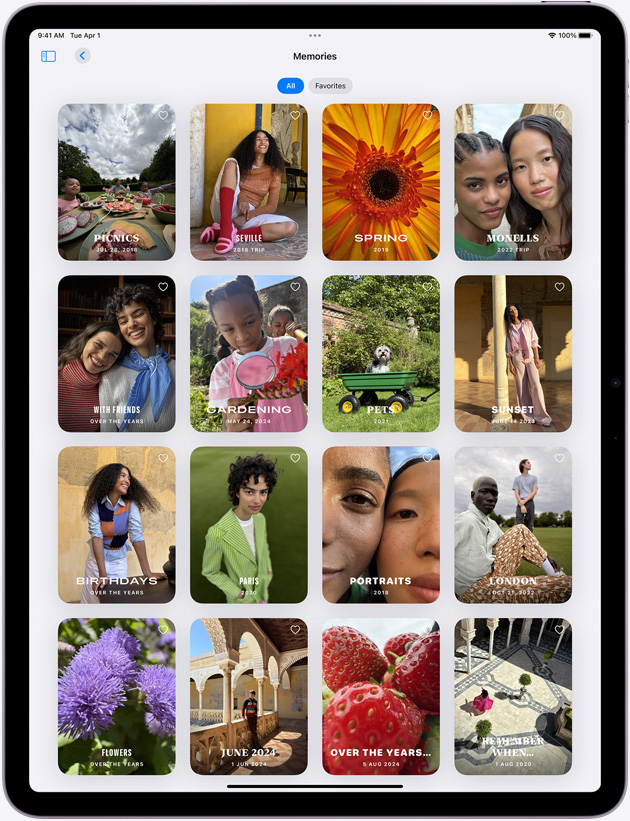 Foto’s-app op iPad Air